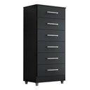 Ver imagem 2 de Cômoda 6 Gavetas - Preto Helena