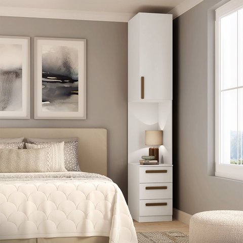 Módulo Mesa de Cabeceira Direita/esquerda Altezza Trend Belmax:branco