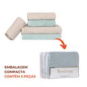 Ver imagem 3 de Jogo de Toalhas de Banho 100% Algodão 5 Peças Completo Max Sonhare Sultan Fendi e Menta