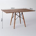 Ver imagem 2 de Mesa de Jantar Retangular Tampo de Madeira 120x75cm Preto