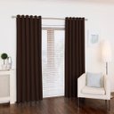Ver imagem 1 de Cortina Tecido Oxford Marrom 300X230 Sala/Quarto Fabritex Enxovais