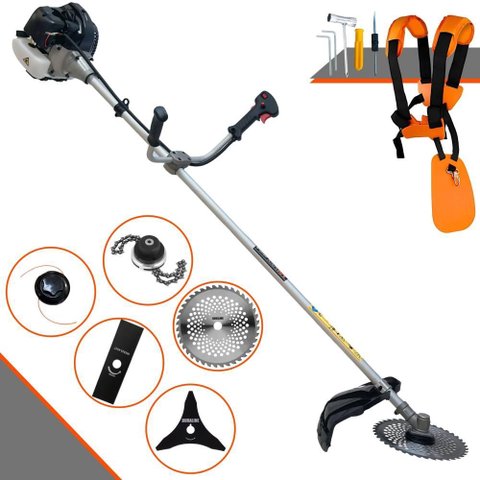 Aparador de Grama Anmax Cg430b com Carretel + Faca 2 Pontas, 3 Pontas, 40 Dentes e Trimmer