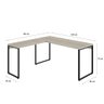 Mesa de Escritório em L Estilo Industrial 1,50x1,50m Kuadra Snow - 5