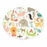 Tapete Emborrachado Oval Animais e Alfabeto - 70x90cm - 2