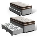 Ver imagem 1 de Cama Box com Colchão de Molas Solteiro Anjos Classic Superlastic + Auxiliar de Molas Unique 88cm