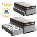 Ver imagem 2 de Cama Box com Colchão de Molas Solteiro Anjos Classic Superlastic + Auxiliar de Molas Unique 88cm