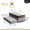 Ver imagem 4 de Cama Box com Colchão de Molas Solteiro Anjos Classic Superlastic + Auxiliar de Molas Unique 88cm