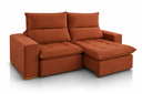 Ver imagem 1 de Sofá Retrátil e Reclinável Portofino com Molas Ensacadas | Conforto Premium:Veludo Terracota/1,90