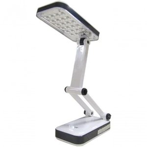Luminaria de Mesa Luz de Emergencia Dobravel Articulavel para Escritorio Leitura C/ 24 Leds Zz