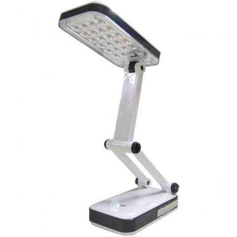 Luminaria de Mesa Luz de Emergencia Dobravel Articulavel para Escritorio Leitura C/ 24 Leds Zz
