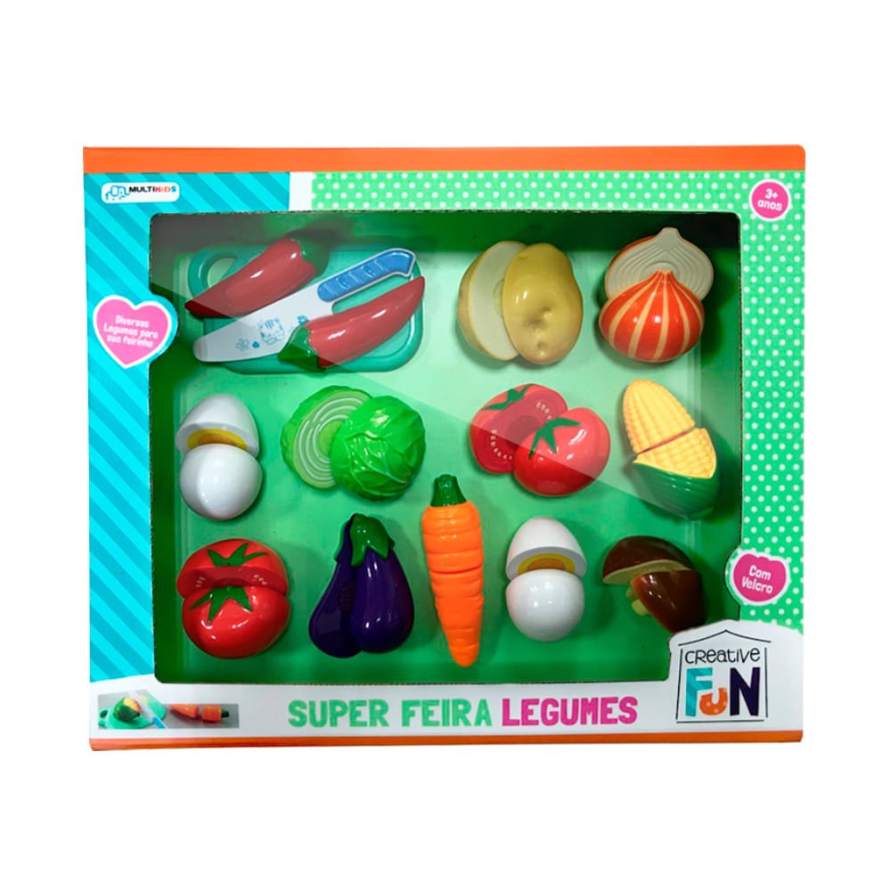 Combo Kids - Super Feira Legumes Creative Fun e Creative Fun Mini Feirinha Divertida 6 Legumes com V - 2