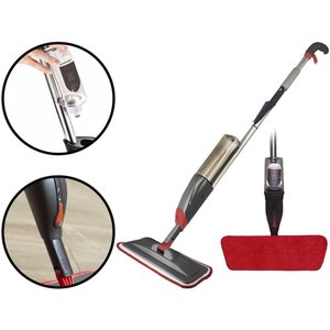 Mop Spray Giratório Limpeza Vassoura Flash Mágica Rodo Esfregão Flat Refil Lavável Borrifa Limpa