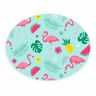 Tapete Emborrachado Oval Flamingos e Frutas - 70x90cm - 2