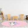 Tapete Emborrachado Oval Rosa Infantil Unicórnio e Estrelinha - 70x90cm - 1