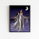 Ver imagem 1 de Quadro Umbanda Iemanjá 24x18cm - com Vidro:madeira Preta