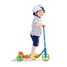 Meu 1º Patinete com Três Rodas para Iniciantes:azul - 2