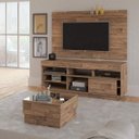 Ver imagem 1 de Sala de Estar com Rack, Painel e Mesa de Centro Valência Ii Artely