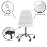 Cadeira Office Eiffel Botonê Ajustável Base Giratória - Branco + E-book - 3