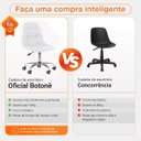 Ver imagem 3 de Cadeira Escritório Office Botonê Giratória Ergonômica Branco