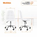 Ver imagem 4 de Cadeira Escritório Office Botonê Giratória Ergonômica Branco