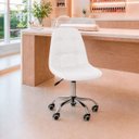 Ver imagem 1 de Cadeira Escritório Office Botonê Giratória Ergonômica Branco