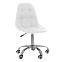 Ver imagem 1 de Cadeira Office Eiffel Botonê Ajustável Base Giratória - Branco + E-book