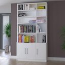 Ver imagem 4 de Estante Livreiro 3 Portas 5 Prateleiras Com Nichos Branco