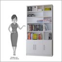 Ver imagem 2 de Estante Livreiro 3 Portas 5 Prateleiras Com Nichos Branco