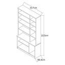 Ver imagem 3 de Estante Livreiro 3 Portas 5 Prateleiras Com Nichos Branco