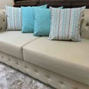 Ver imagem 2 de Kit 4 Capas de Almofadas Detalhes Tiffany e Textura Verde Água 45x45cm