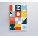 Ver imagem 1 de Quadro Geométrico Colorido 10 60x90 Cm Tecido Canvas