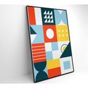 Ver imagem 3 de Quadro Geométrico Colorido 10 60x90 Cm Tecido Canvas