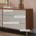 Ver imagem 2 de Cômoda 6 Gavetas Jasper 182 cm