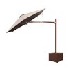 Ombrelone Lateral Marrom - 3,00m de Diâmetro - em Alumínio - Base Cachepô - Persianet - 3