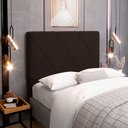 Ver imagem 2 de Cabeceira Cama Box Casal King Size Mel 195cm com Frame Sintético Marrom - Desk Design