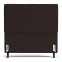 Ver imagem 5 de Cabeceira Cama Box Casal King Size Mel 195cm com Frame Sintético Marrom - Desk Design