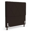Ver imagem 1 de Cabeceira Cama Box Casal King Size Mel 195cm com Frame Sintético Marrom - Desk Design