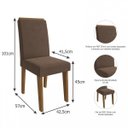 Ver imagem 5 de Conjunto Sala de Jantar Mesa Ana 130cm e 8 Cadeiras com Moldura Taís Cimol