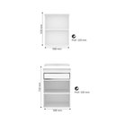 Ver imagem 4 de Gabinete para Banheiro 50cm com Lavatório e Armário Cewal Branco/patina