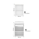 Ver imagem 3 de Gabinete para Banheiro 50cm com Lavatório e Armário Cewal Branco/gianduia