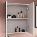 Ver imagem 6 de Gabinete para Banheiro 50cm com Lavatório e Armário Cewal Branco/gianduia