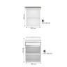 Gabinete para Banheiro 50cm com Lavatório e Armário Cewal Branco/Gianduia - 2