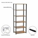 Ver imagem 6 de Guarda-Roupa Closet Modulado Siena 202cm 4 Gavetas 2 Cabideiros e 7 Prateleiras Yescasa Marrom/Cedro Madeirado/Preto