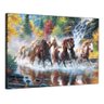Quadro Decorativo Cavalo Selvagem Em Canvas Artistico05:Colorido/Colorido - 1