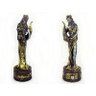Deusa Da Fortuna Estátua Estatueta Dama Resina Premium - 39cm Inove Fácil Dourada e Prata - 5