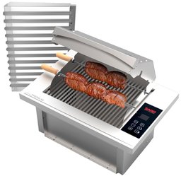 Churrasqueira Elétrica Cooktop Embutir Inox Saro CHED C/ Painel Digital 127V - 3