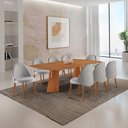 Ver imagem 1 de Mesa Florida Tampo Barril com 8 Cadeiras Suiça