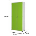 Ver imagem 3 de Armário Aço Escritório Fechadura 4 Prateleiras Ea301 Verde