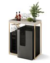 Ver imagem 1 de Aparador Bar para Adega Cervejeira ou Frigobar MDF e Metal Industrial Dourado Notte