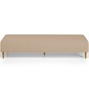 Ver imagem 3 de Puff Decorativo Sala de Estar Bali W01 Pés Palito 170x60cm Linho Bege Escuro - Lyam Decor